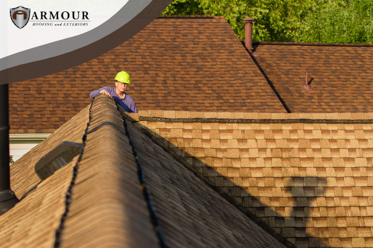 Aurora roofing contractors inspecting a roof for El Niño preparedness.